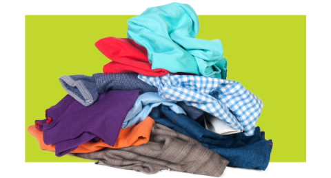 Clothing on a color background