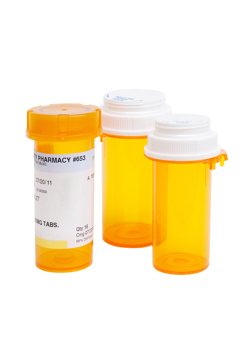 Prescription medication bottles