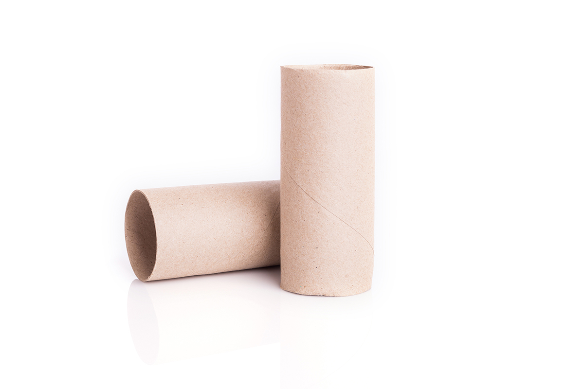 Two toilet paper tubes