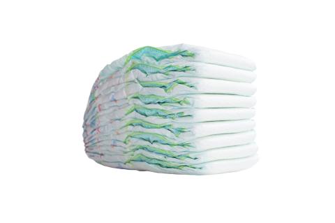 A stack of clean diapers
